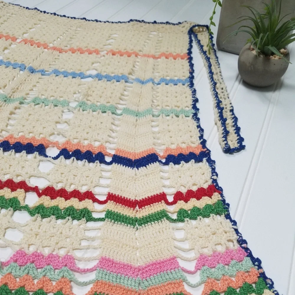 Vintage crocheted apron
